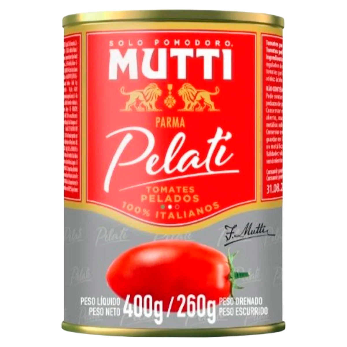 Tomate Pelado Mutti Lata 400g
