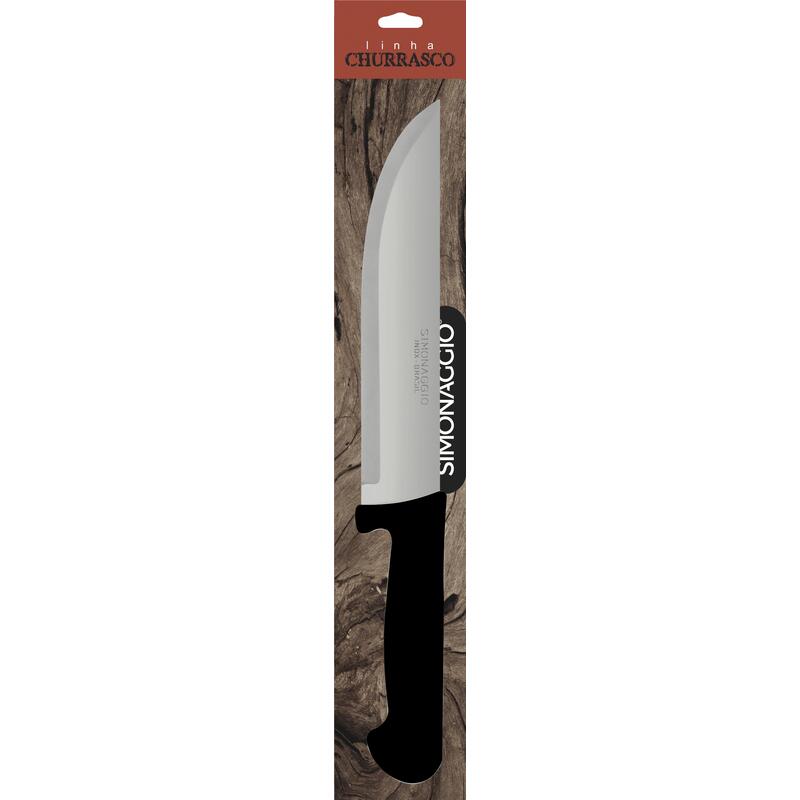 Faca Simonaggio N°8 Churrasco Preta un