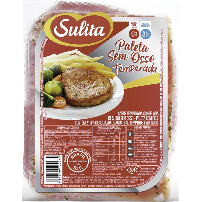 Paleta Suína Sulita Cong Temperada Preço por quilo na peça