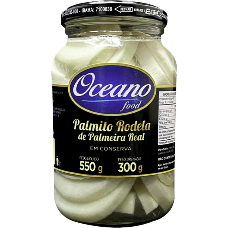 Palmito de Palmeira Real Oceano Rodela 300g