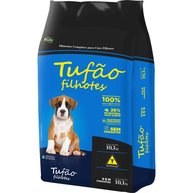 Alimento para Cães Tufão Filhotes Carne 10,1kg