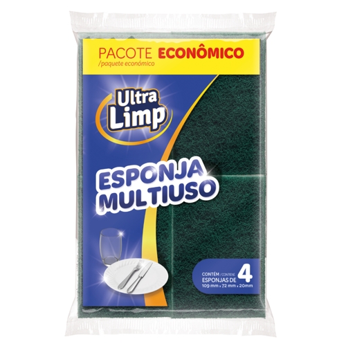 Esponja Ultralimp Multiuso Embalagem Econômica Com 4 Unidades