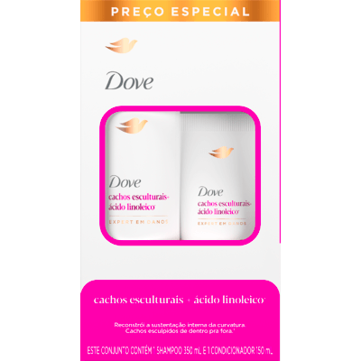 Kit Dove Shampoo + Condicionador Cachos Esculturais