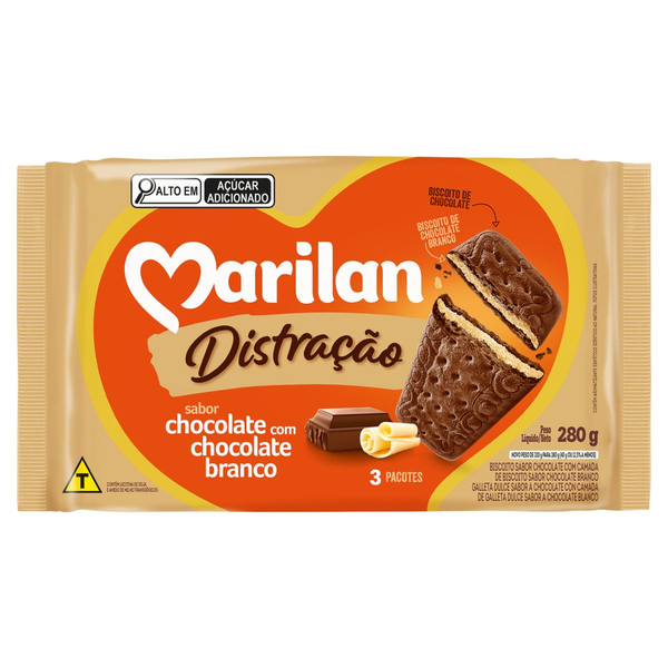 Biscoito Distração Marilan 280g - Chocolate
