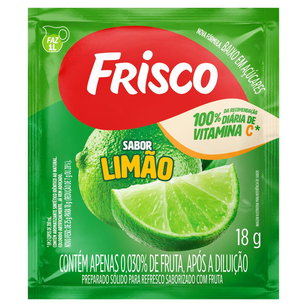Refresco em Pó Limão Frisco Pacote 18g