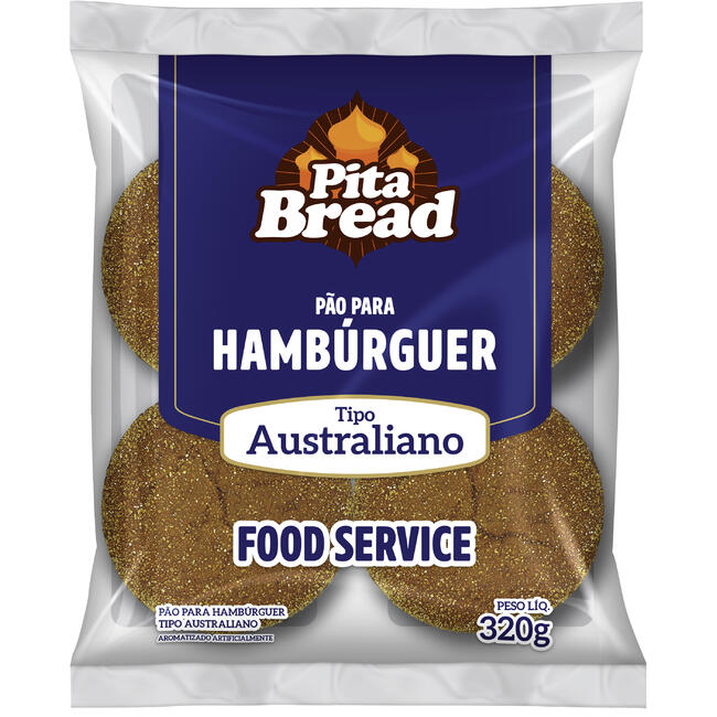 Pão para Hambúrguer Pita Bread Australiano 320g