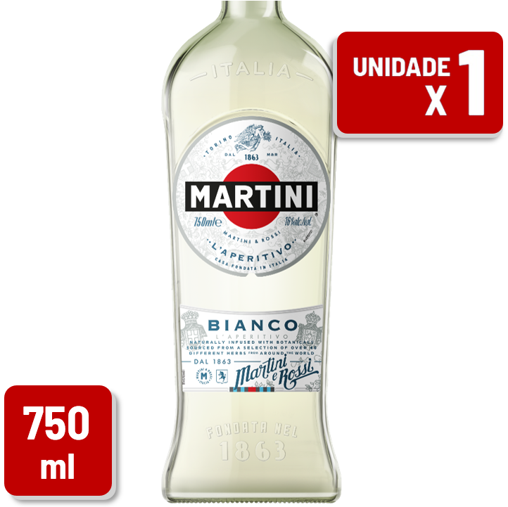 Vermouth Martini Bianco Garrafa Vidro 750ml