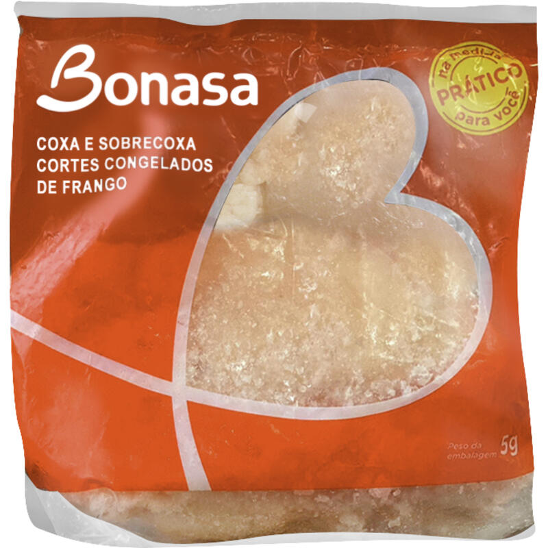 Coxa e Sobrecoxa de Frango Bonasa Cong Preço por quilo no pct