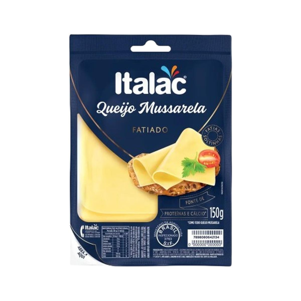 Queijo Mussarela Italac 150g - Fatiado