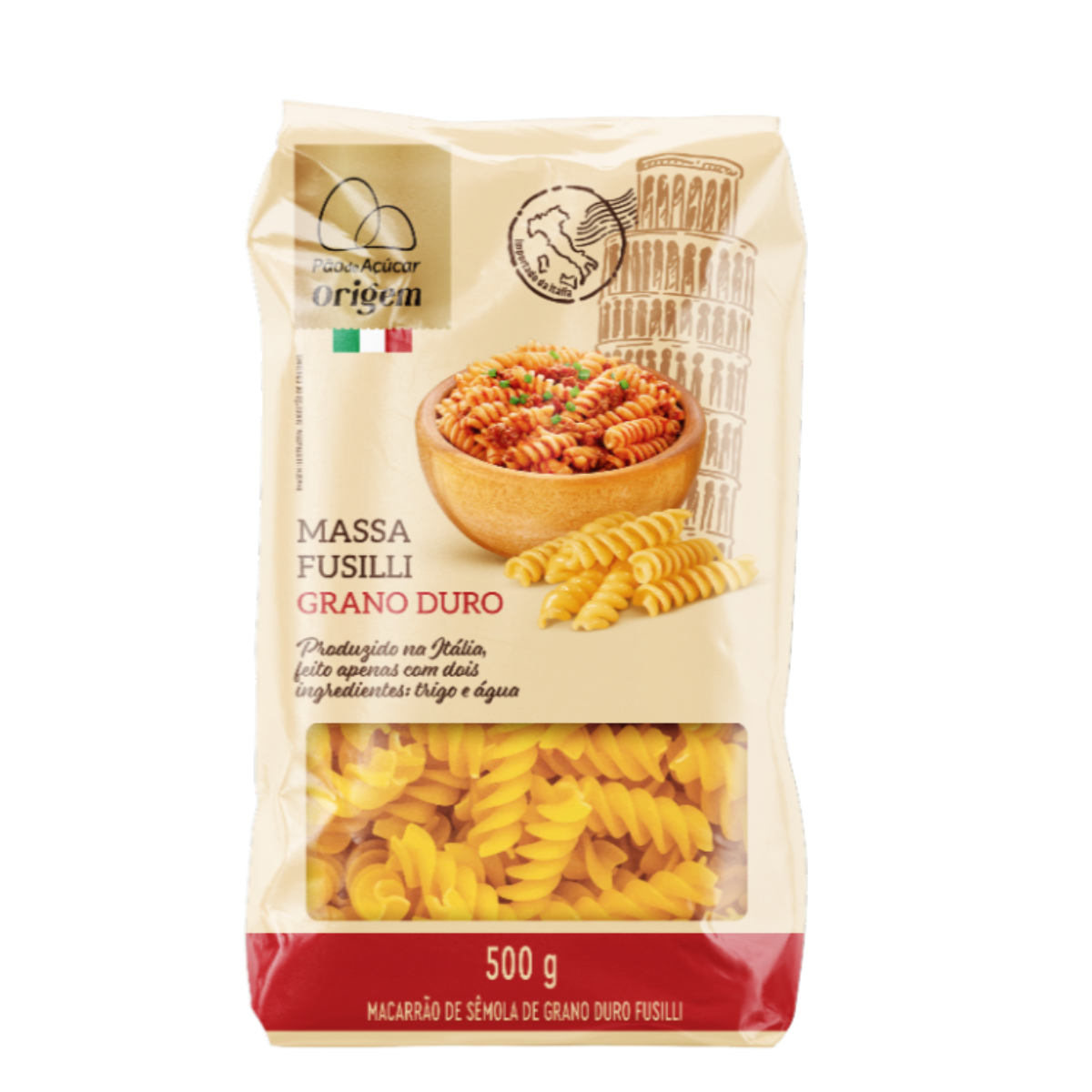 Macarrão de Sêmola Grano Duro Fusilli Pão de Açucar 500g