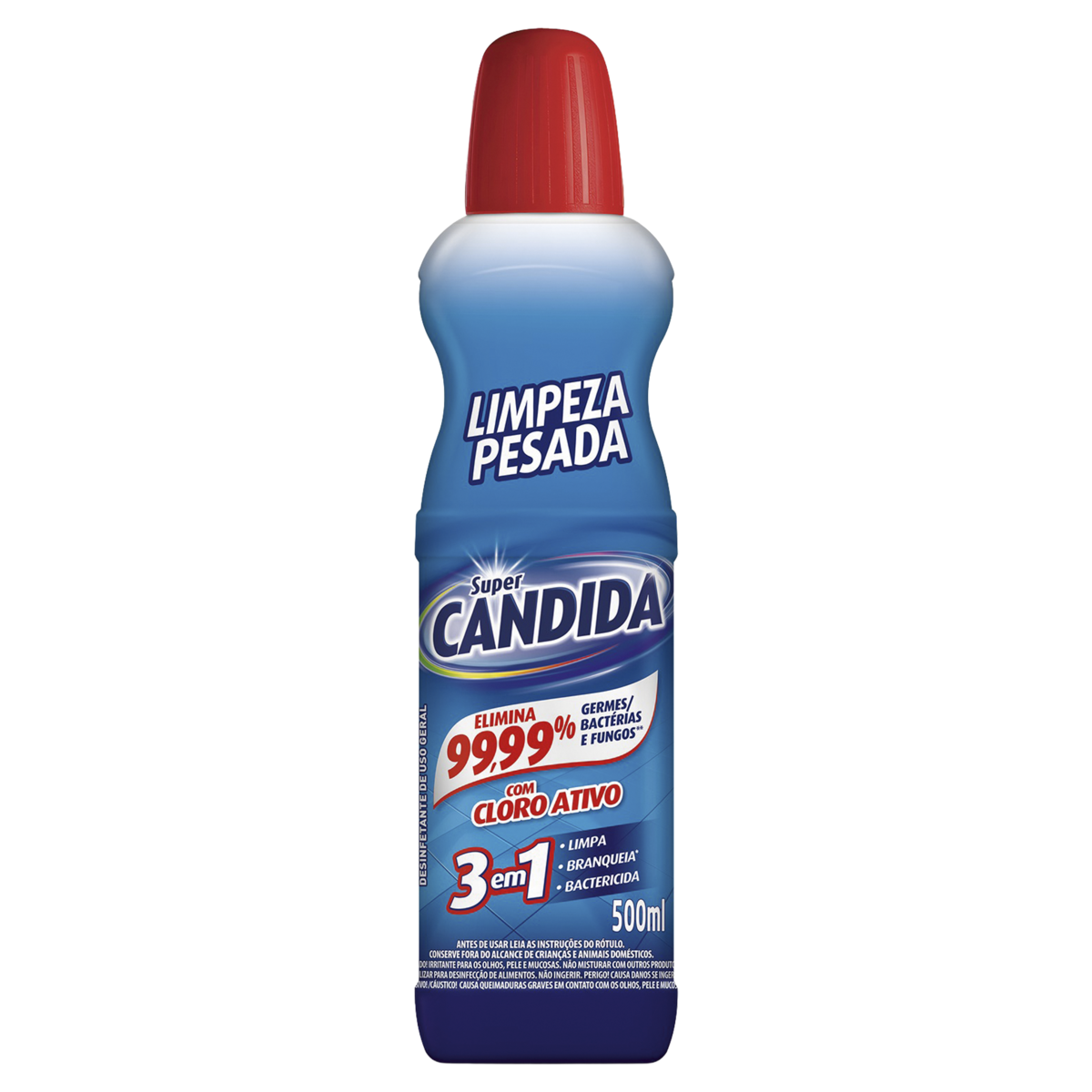 Desinfetante Limpeza Pesada Super Candida Frasco 500ml