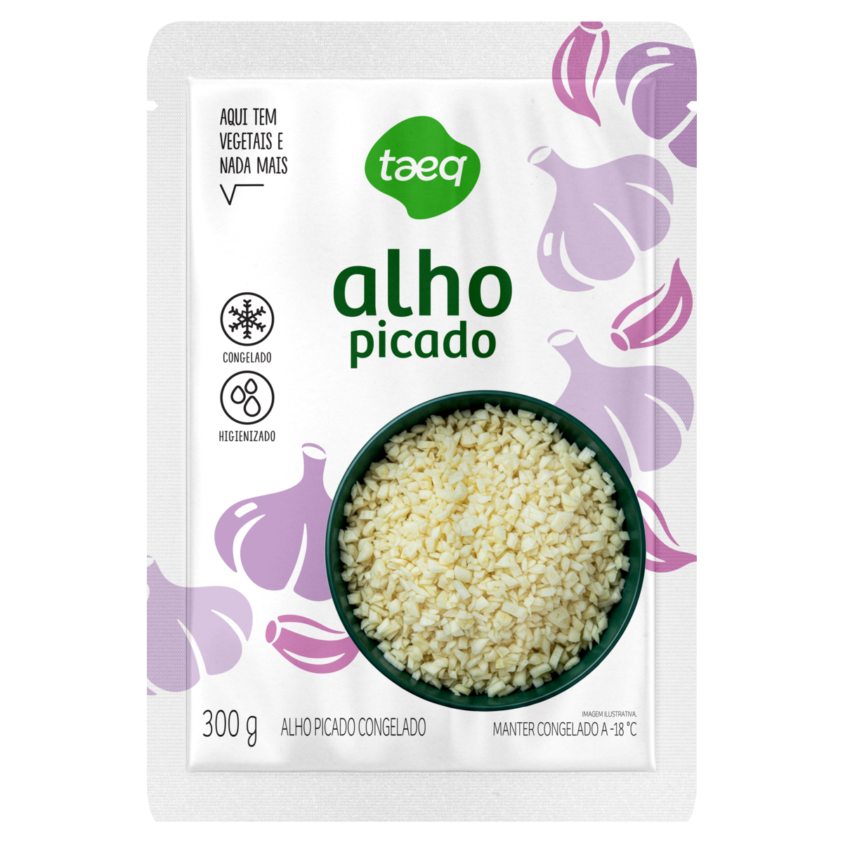 Alho Picado Congelado Taeq Pacote 300g
