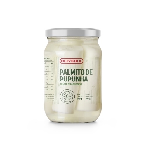 Palmito Pupunha Oliveira Tolete 300g