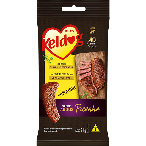 Petisco Keldog Para Cães Bifão Picanha Pacote 91g