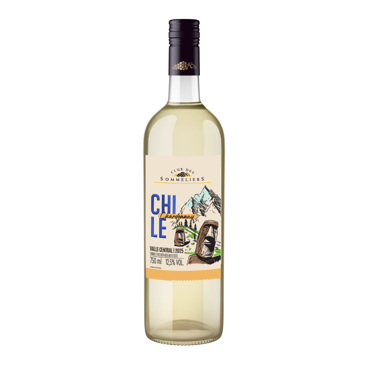 Vinho Branco Chileno Clube Des Sommeliers Chardonnay 750ml