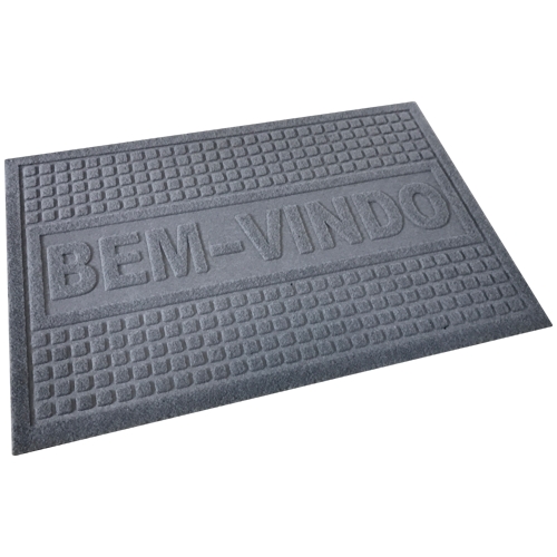 Tapete Tapetes Junior Para Porta Bem Vindo Superfície 100% Poliéster E Base 100% Pvc 38x58cm
