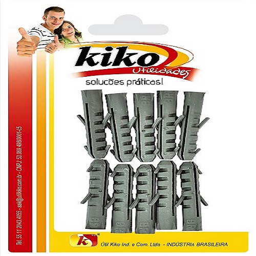 Bucha Plástica Kiko N6 C/ 10 Unidades
