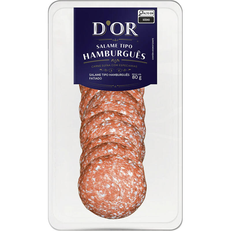 Salame tipo Hamburguês D'OR Fatiado 80g