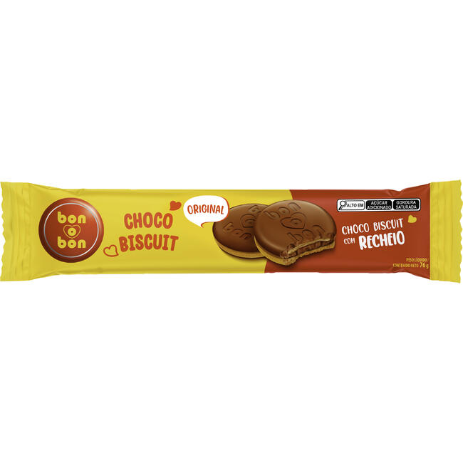 Biscoito Choco Biscuit Bon o Bon Original 76g