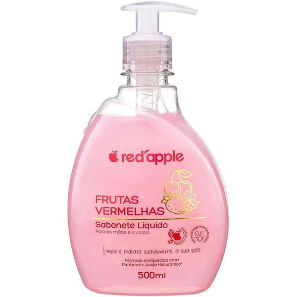 Sabonete Líquido Red Apple 500ml - Frutas Vermelhas - Pump