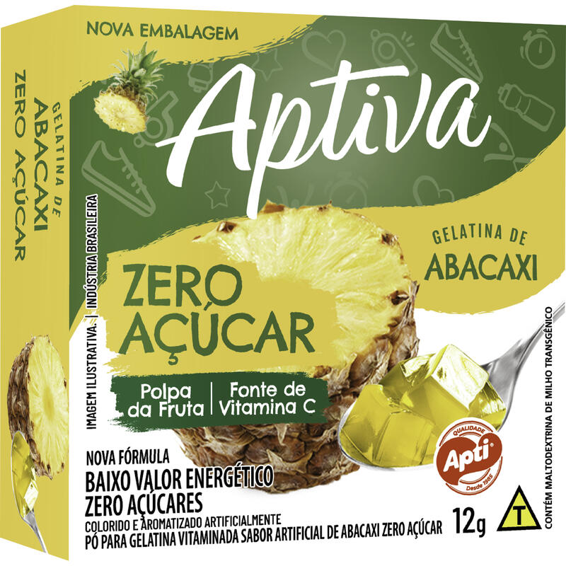 Gelatina Zero Apti Abacaxi 12g