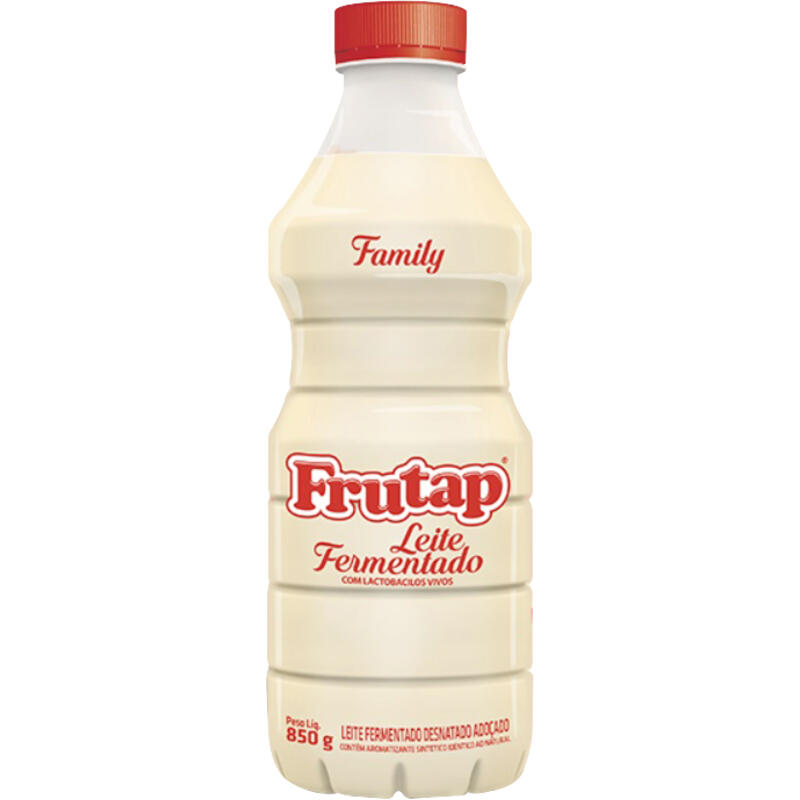 Leite Fermentado Desnatado Frutap Garrafa 800g Family