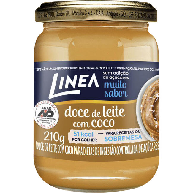 Doce de Leite com Coco Linea Zero Açúcar 210g