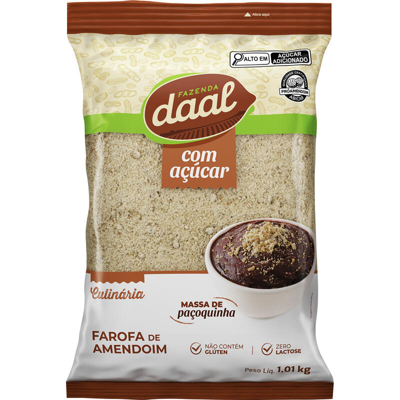Farofa de Amendoim Daal Com Açúcar 1,01kg