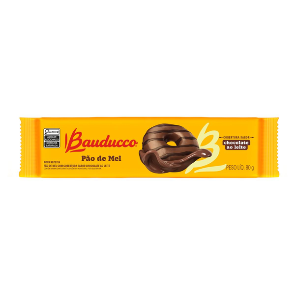 Pão de Mel BAUDUCCO Cobertura de Chocolate Pacote 80g