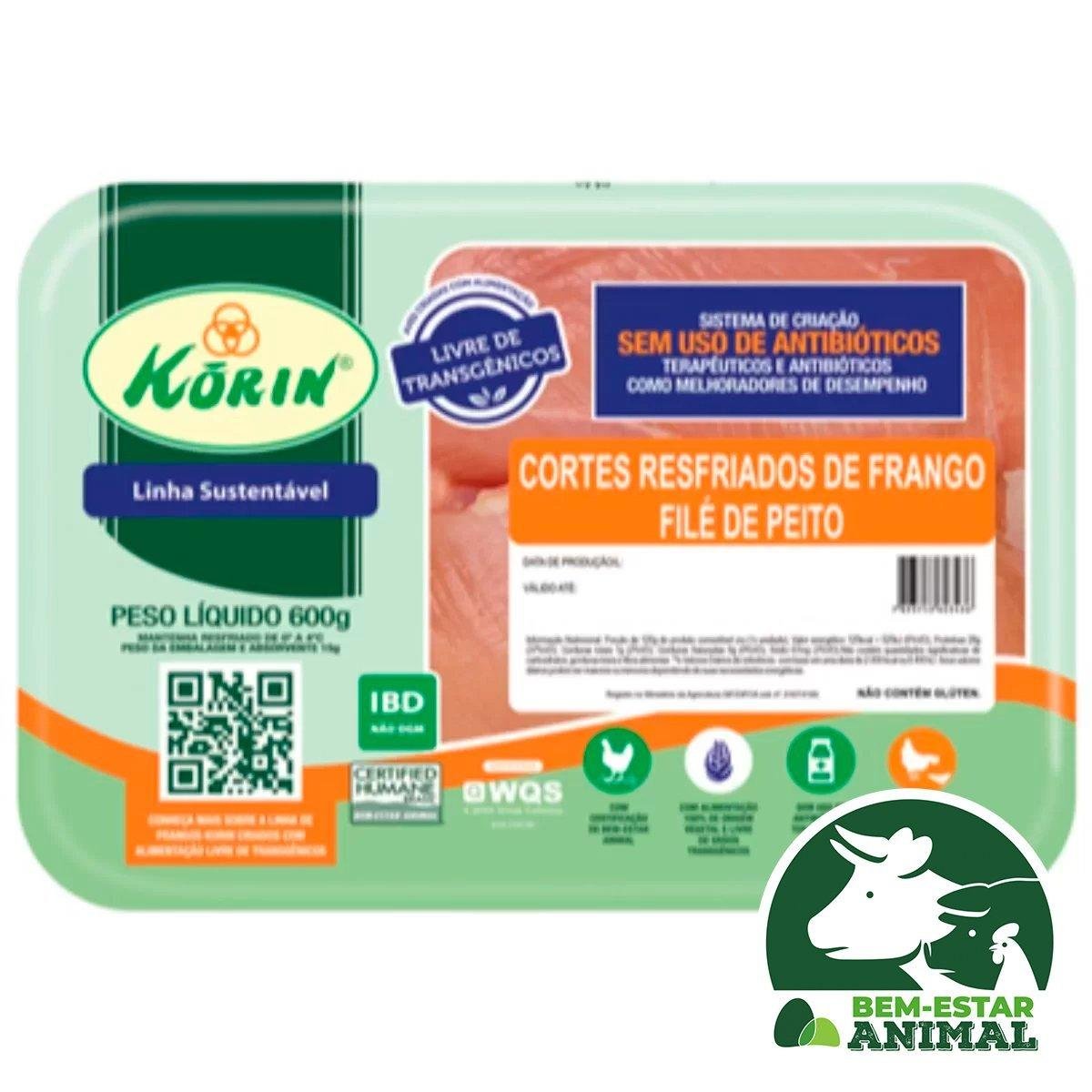 Filé de Peito de Frango Resfriado Korin 600g
