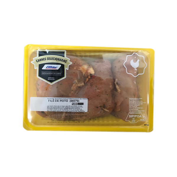 Filé de Peito de Frango Temperado - Resfriado Kg
