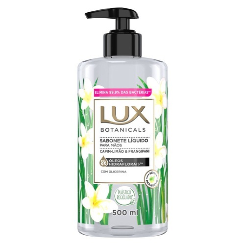 Sabonete Líquido Para As Mãos Capim-limão & Frangipani Lux Botanicals Frasco 500ml