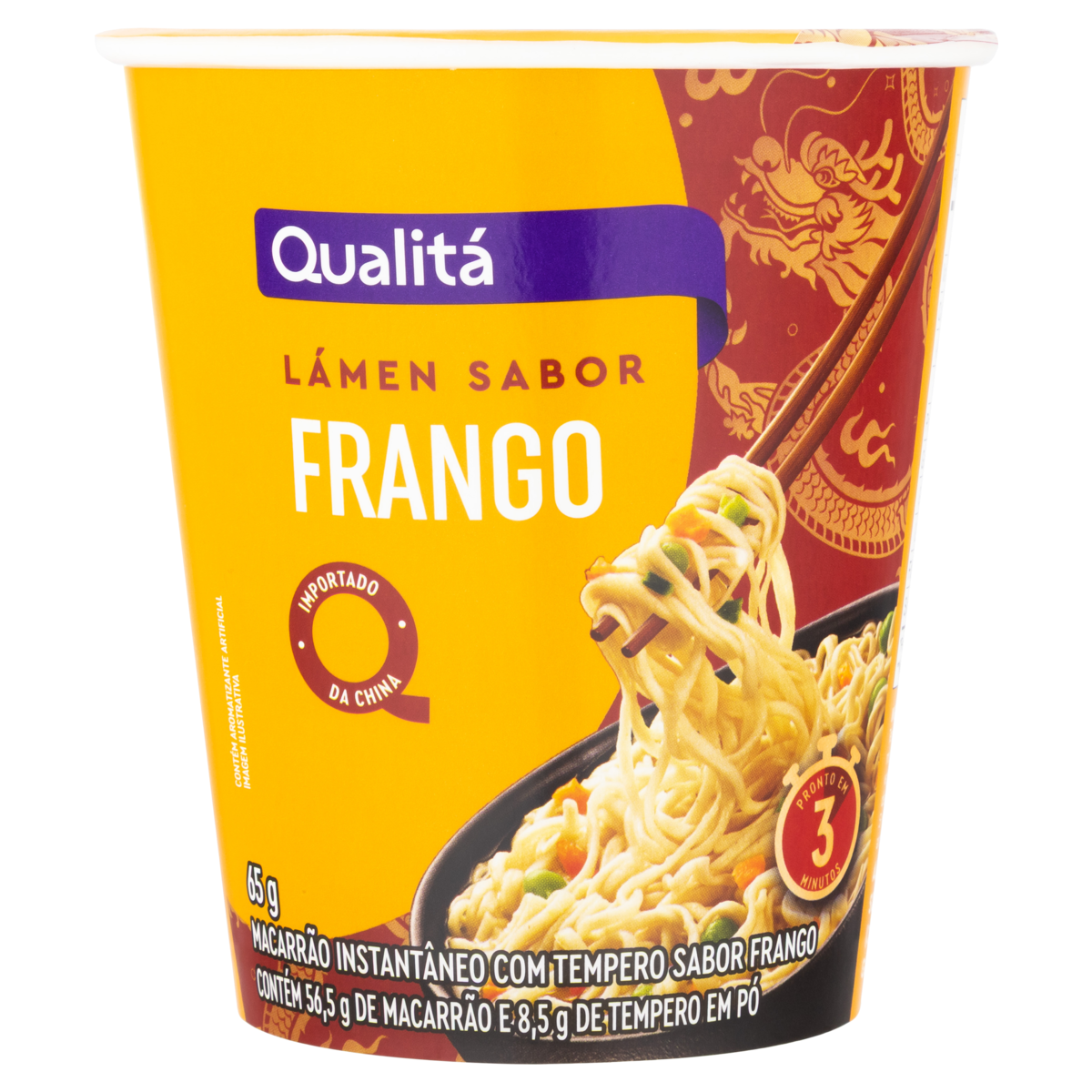Macarrão Instantâneo Lámen Frango Qualitá Copo 65g