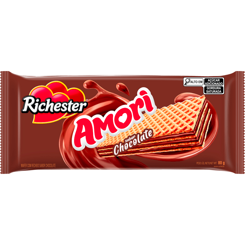 Biscoito Wafer Richester Chocolate 80g