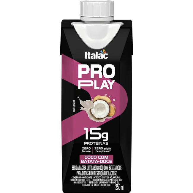 Bebida Lactea Whey Protein 15g Batata Doce com Coco Italac 250ml