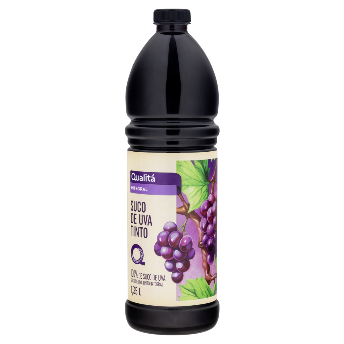 Suco Integral Uva Tinto Qualitá Garrafa 1,35l