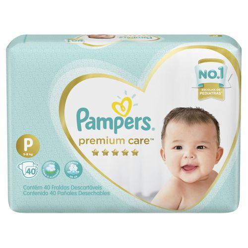 PAMPERS Premium Care Fralda P 40un