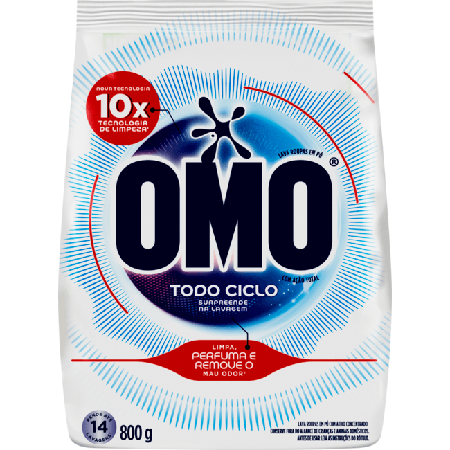 Lava-Roupas em Pó Omo Todo Ciclo 800g