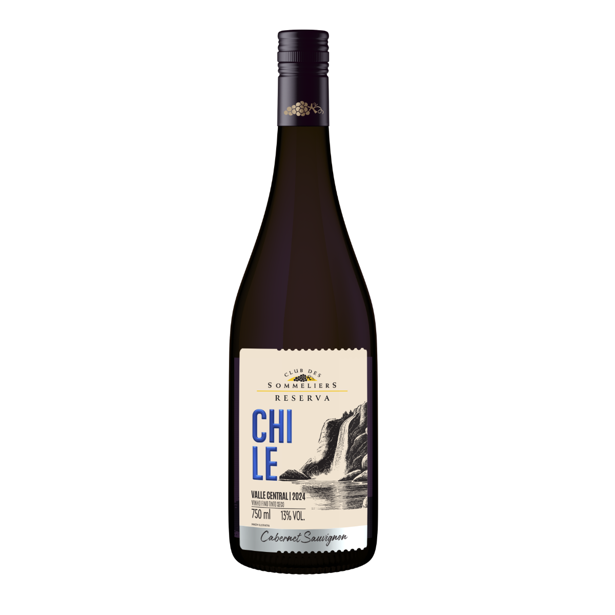 Vinho Tinto Chileno Clube Des Sommeliers Reserva Cabernet Sauvignon 750ml