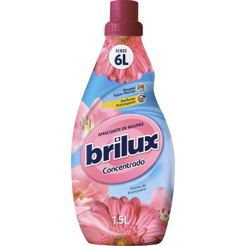 Amaciante de Roupas Concentrado Brilux Flores de Primavera 1,5L