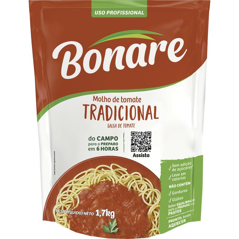 Molho de Tomate Bonare Tradicional 1,7kg