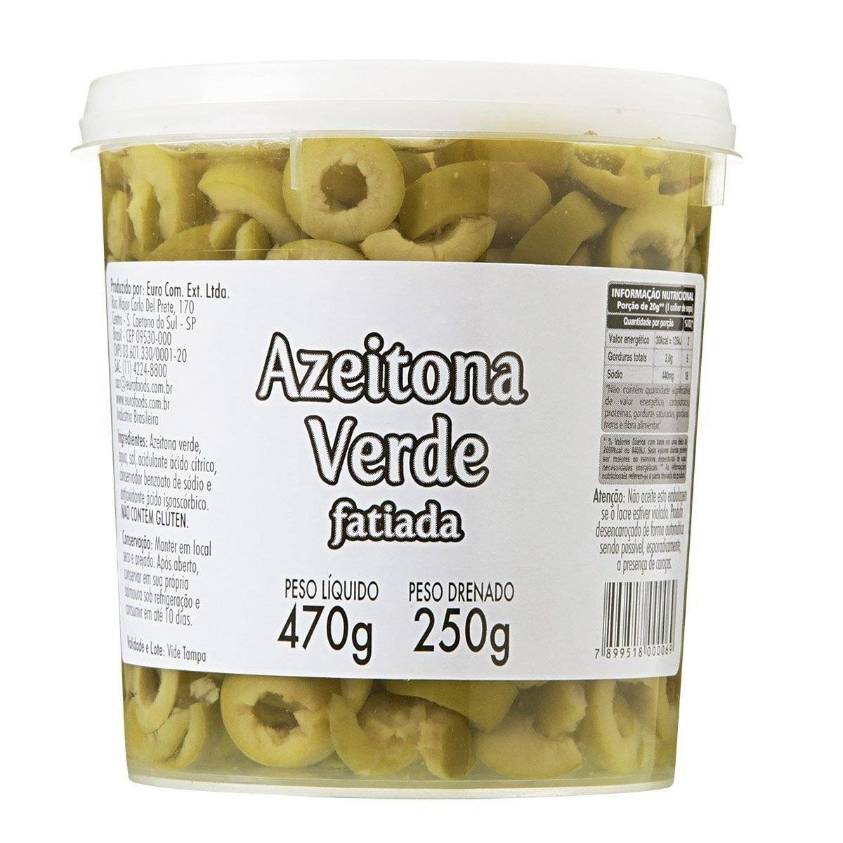 Azeitona Verde Fatiada Pote 250g