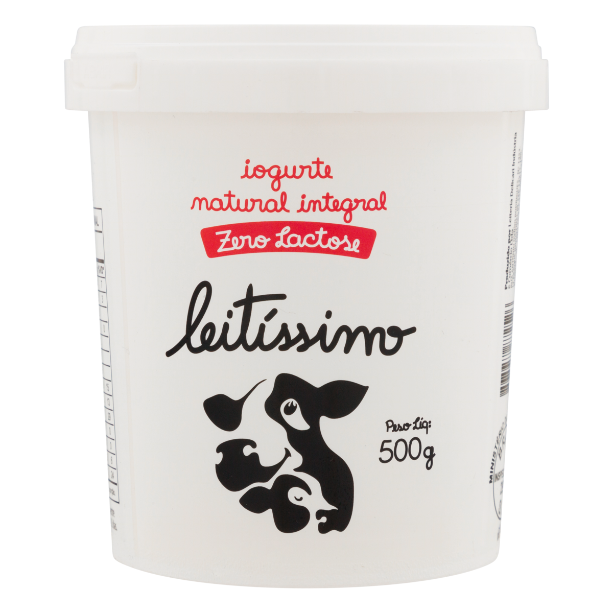 Iogurte Integral Natural Zero Lactose Leitíssimo Pote 500g