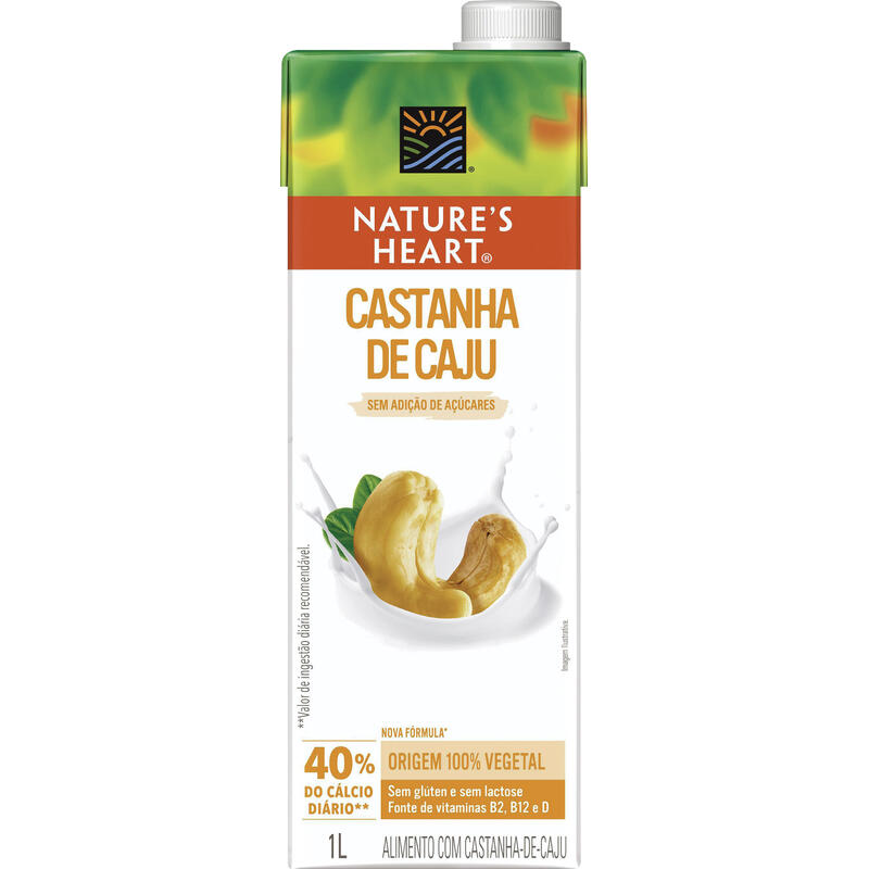 Alimento Nature's Heart Castanha de Caju 1L