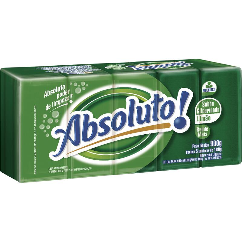 Sabão em Pedaço Absoluto Verde 5x180g