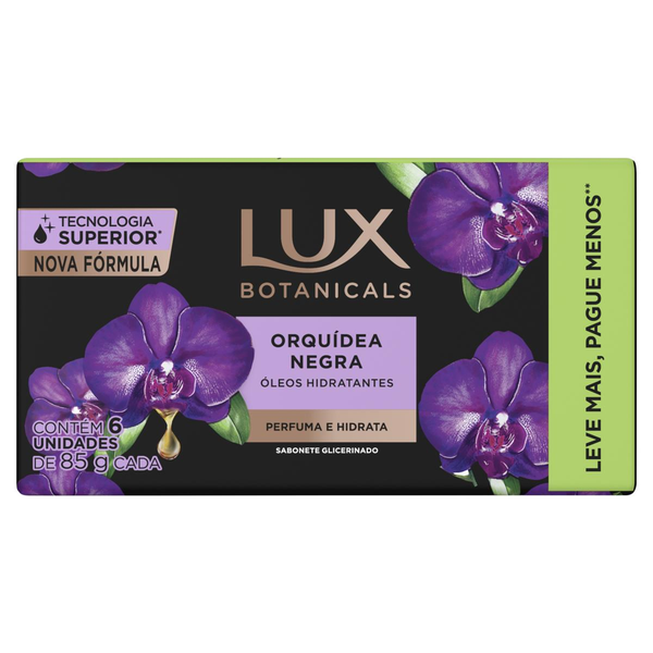Sabonete LUX Botanicals Orquídea Negra com 6 unidades de 85g cada Leve Mais Pague Menos