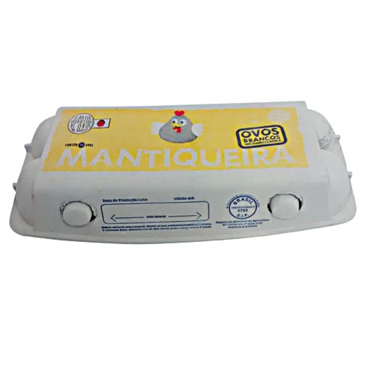 Ovos Branco Jumbo MANTIQUEIRA Bandeja com 10 Unidades