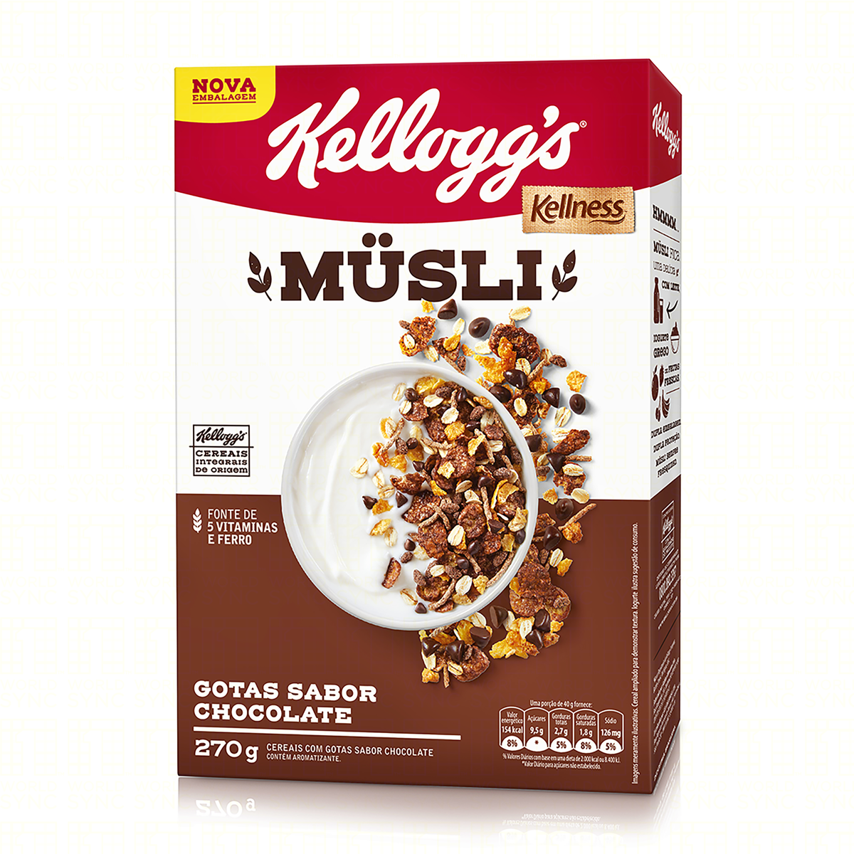 Cereal Müsli com Gotas Sabor Chocolate KELLOGGS 270g