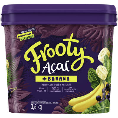 Açaí Frooty Congelado Com Banana 3,6Kg