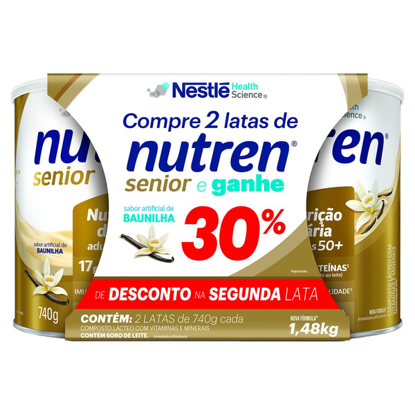 Kit Composto Alimentar Nutren Senior Com 2 Unidades - 30% de desconto na 2° Unidade